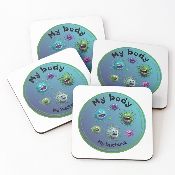 Item preview, My body, my bacteria, funny gift, colorful creatures designed and sold by ArtiDann.