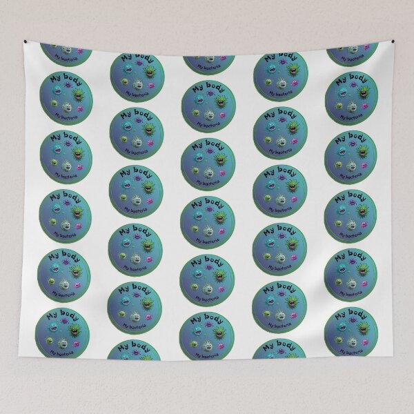 Item preview, My body, my bacteria, funny gift, colorful creatures designed and sold by ArtiDann.