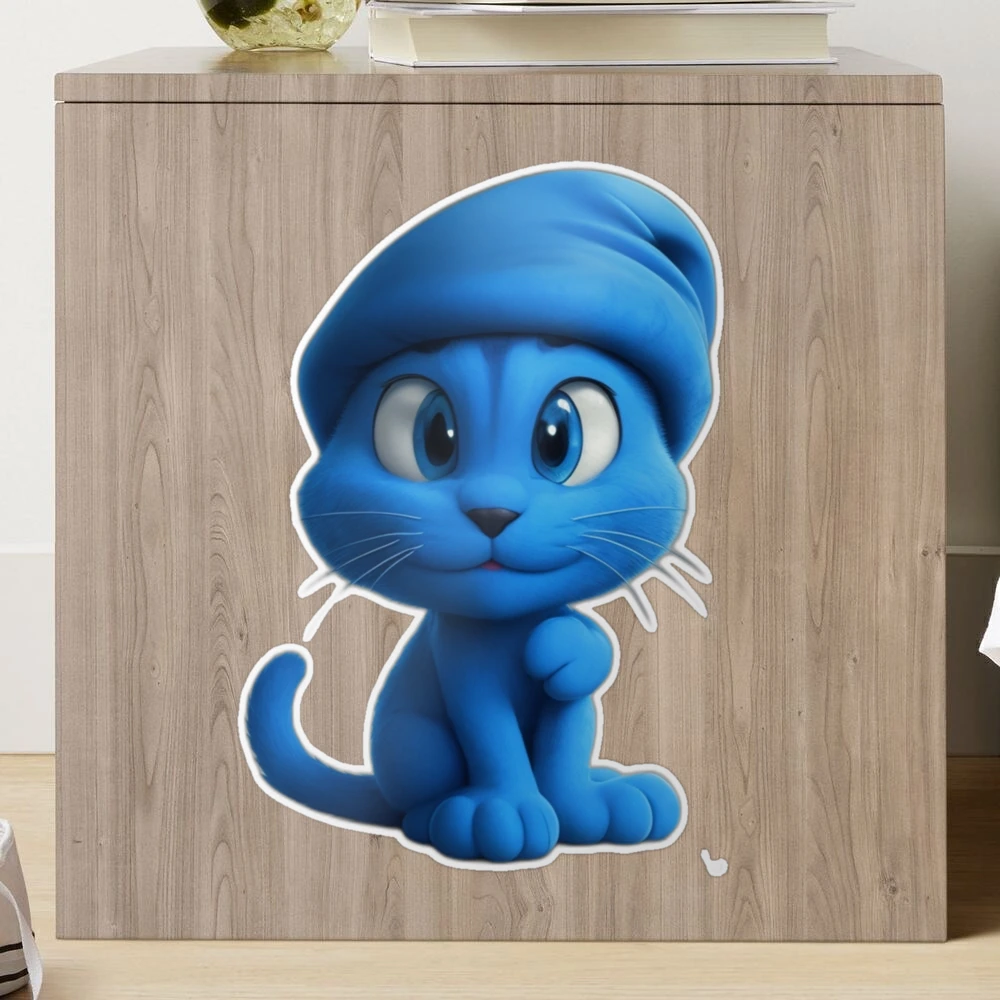 smurf cat Sticker for Sale by silverwolf946