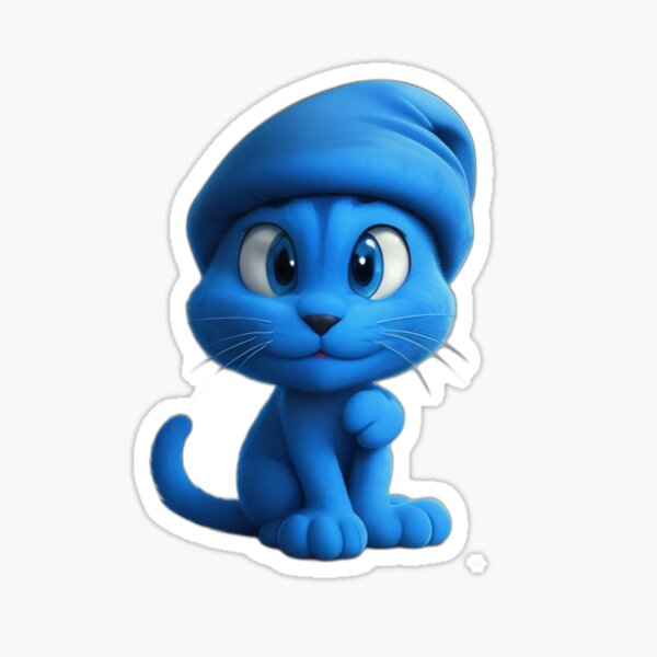 smurf cat Sticker for Sale by silverwolf946