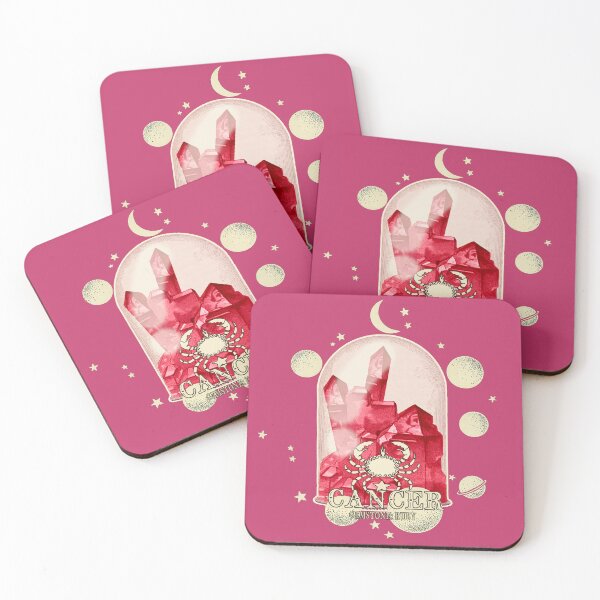 Item preview, Cancer Gemstone: Ruby crystal. Astral design. Pink version designed and sold by MINDTHECHERRY.
