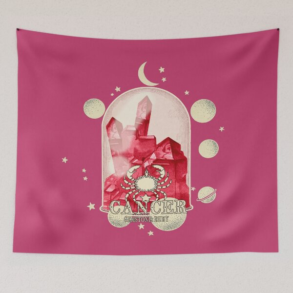 Item preview, Cancer Gemstone: Ruby crystal. Astral design. Pink version designed and sold by MINDTHECHERRY.