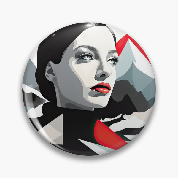 Item preview, Black & White Bauhaus Portrait in Front of the Alps designed and sold by ArtificialGenes.
