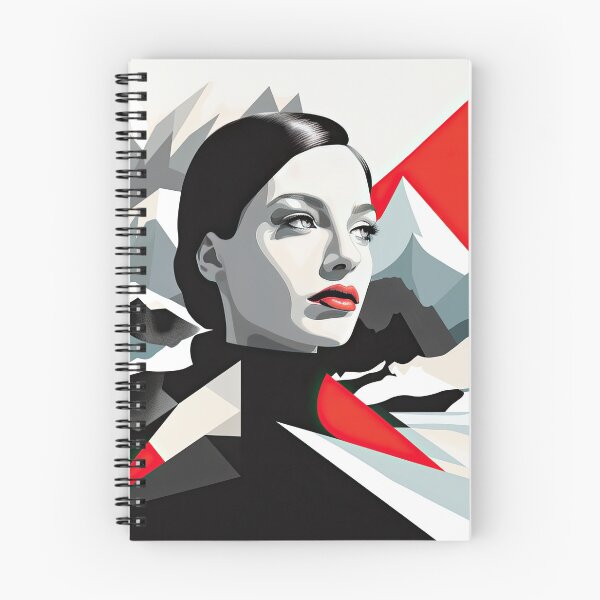 Item preview, Black & White Bauhaus Portrait in Front of the Alps designed and sold by ArtificialGenes.