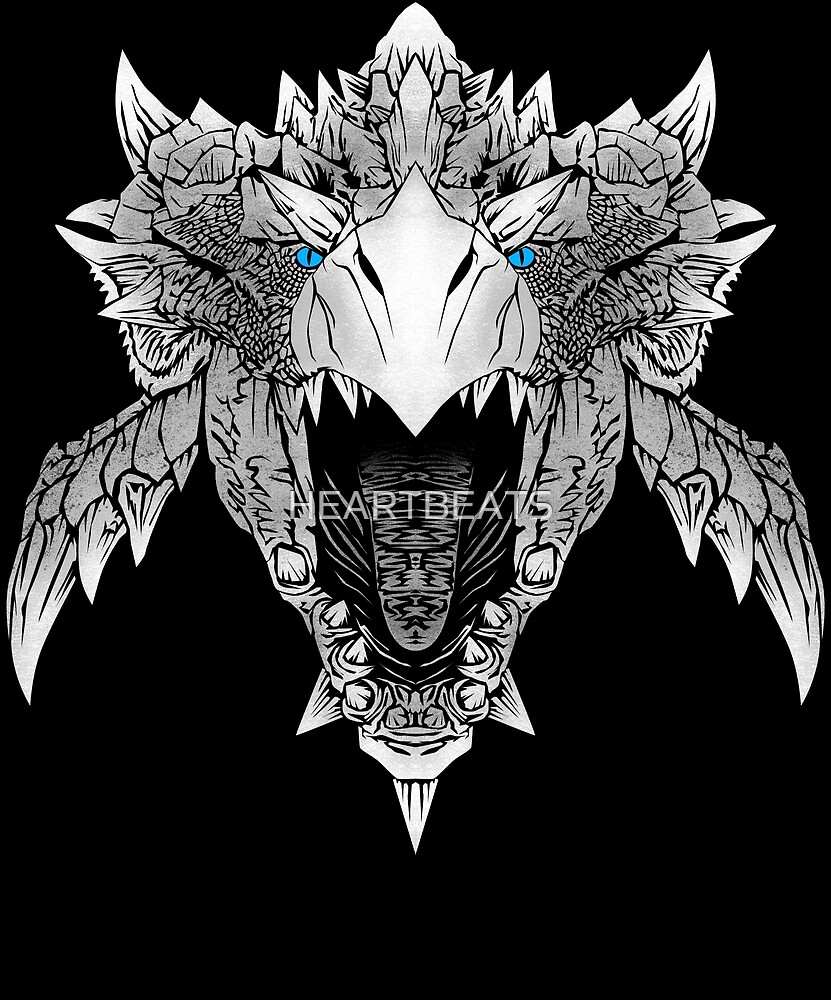 Rathalos Head MHW By HEARTBEATS Redbubble   Flat,1000x1000,075,f.u6 