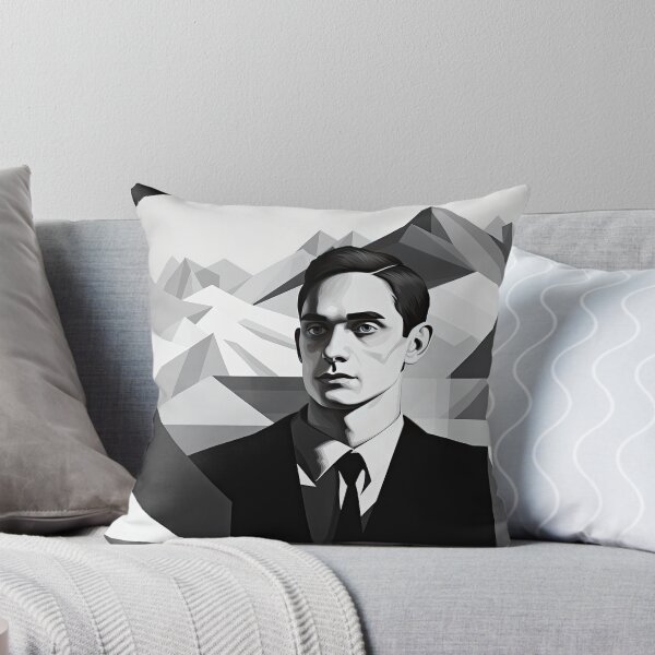 Item preview, Black & White Bauhaus Portrait in Front of the Alps designed and sold by ArtificialGenes.