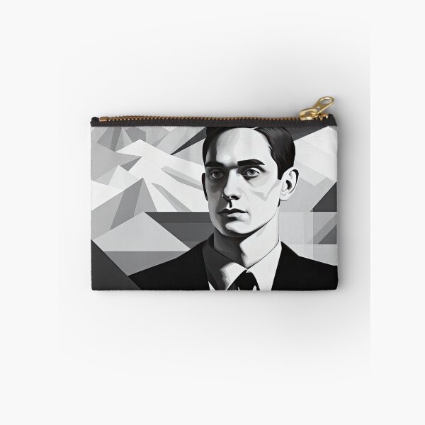 Item preview, Black & White Bauhaus Portrait in Front of the Alps designed and sold by ArtificialGenes.