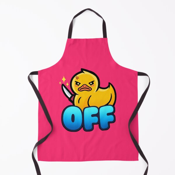 Item preview, DUCK OFF - Funny Cartoon Pun Knife Murder Meme designed and sold by Chonkitty.