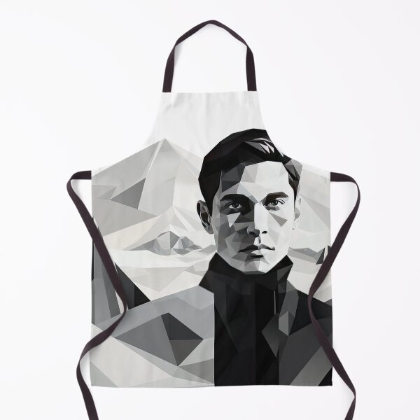 Item preview, Black & White Bauhaus Portrait in Front of the Alps designed and sold by ArtificialGenes.