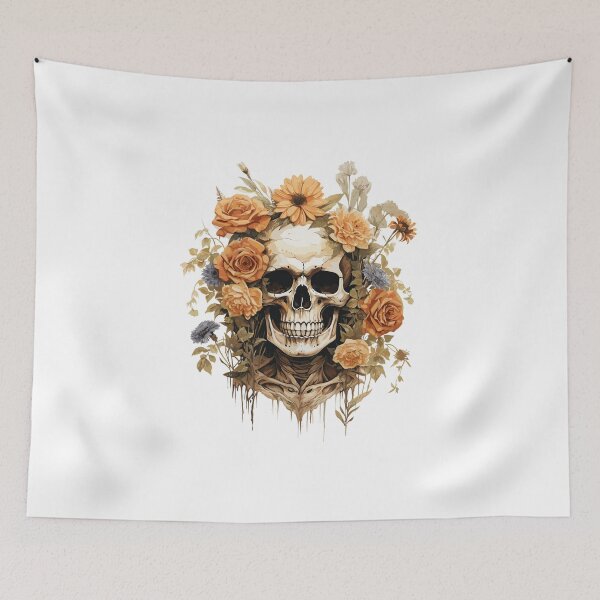 Item preview, Halloween Skeleton with Bouquet of Flowers - Halloween Design designed and sold by Just-Flowers.