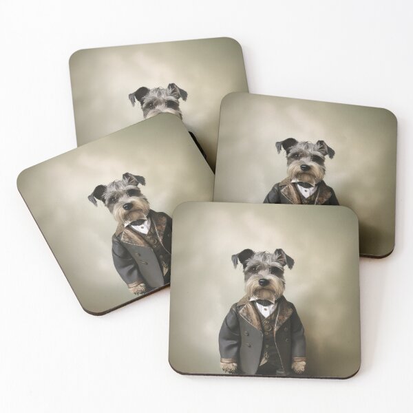 Item preview, Dapper Miniature Schnauzer in a suit designed and sold by RandomArt8000.
