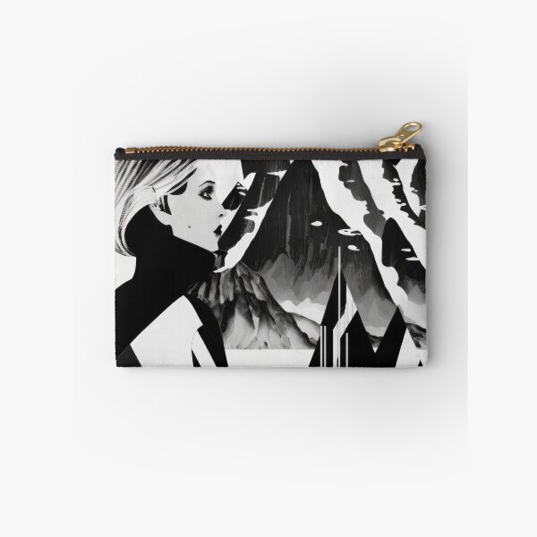 Item preview, Black & White Bauhaus Portrait in Front of the Alps designed and sold by ArtificialGenes.