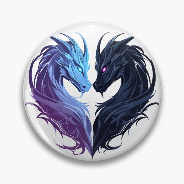 Item preview, Fourth Wing Inspired Dragons, Tairn & Sgaeyl, Violet Sorrengail - Great for Dragon and Fantasy Fans! Stickers, Badges, Magnets and more! designed and sold by electricsticks.