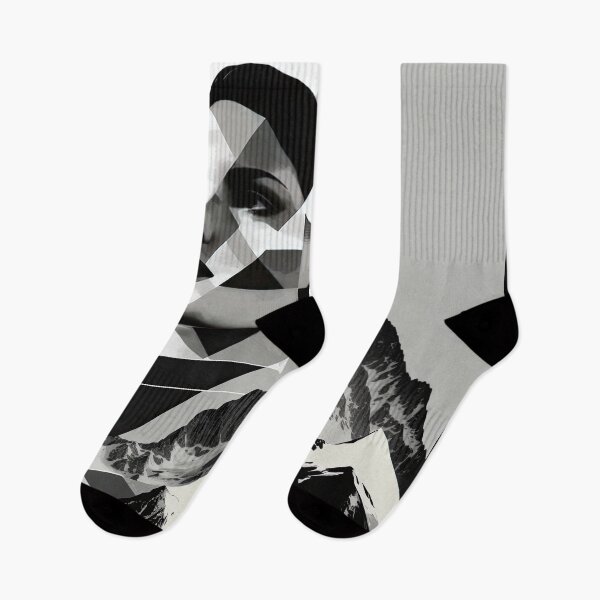 Item preview, Black & White Bauhaus Portrait in Front of the Alps designed and sold by ArtificialGenes.