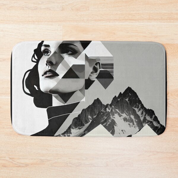 Item preview, Black & White Bauhaus Portrait in Front of the Alps designed and sold by ArtificialGenes.