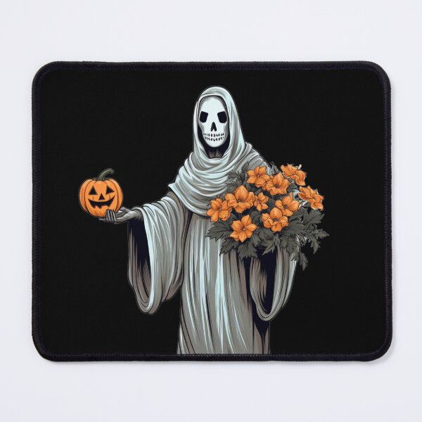 Item preview, Vintage Floral Ghost Halloween with Pumpkin designed and sold by ArtFromBeyond.
