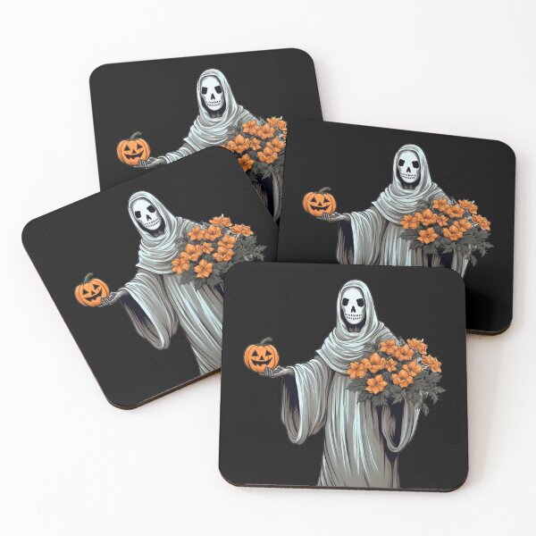 Item preview, Vintage Floral Ghost Halloween with Pumpkin designed and sold by ArtFromBeyond.
