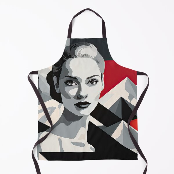 Item preview, Black & White Bauhaus Portrait in Front of the Alps designed and sold by ArtificialGenes.