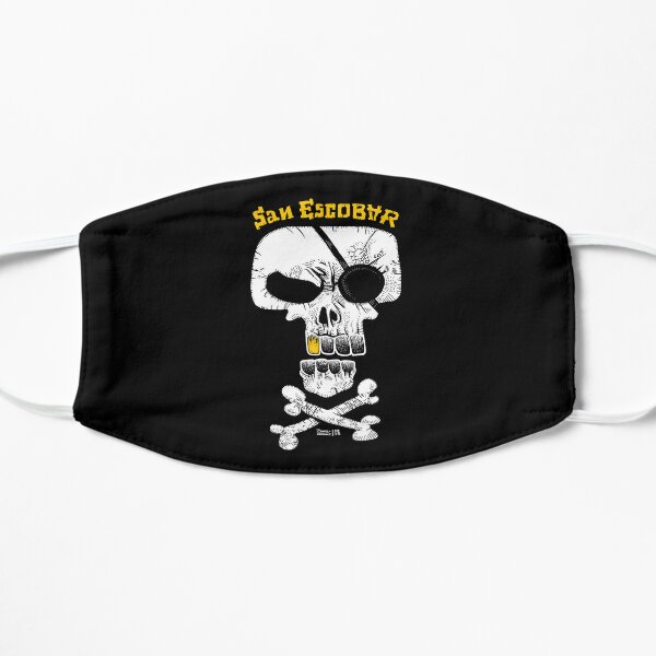 San Escobar - pirate flag / skull Flat Mask