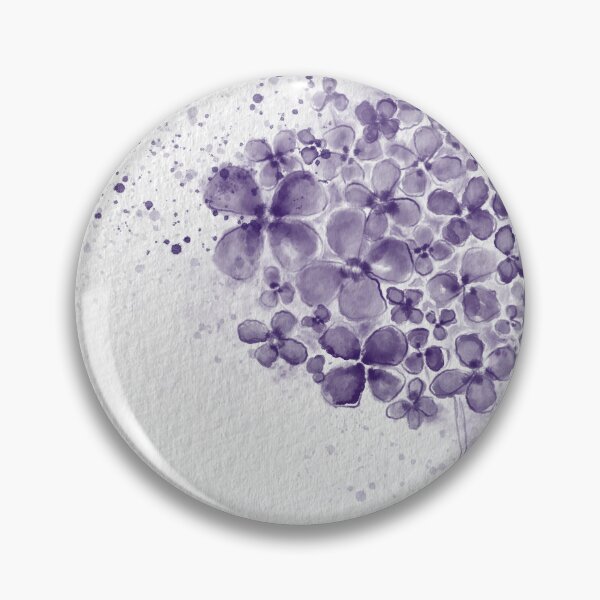 Item preview, Purple Hydrangea watercolour flower designed and sold by CindyGetsArty.