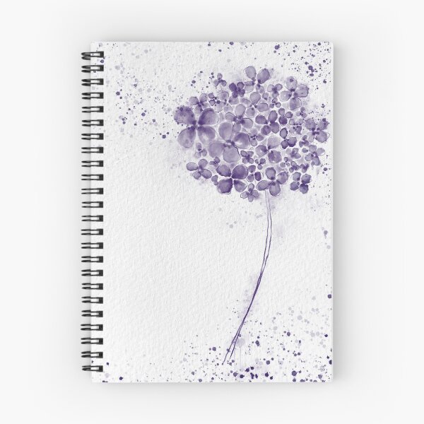 Item preview, Purple Hydrangea watercolour flower designed and sold by CindyGetsArty.