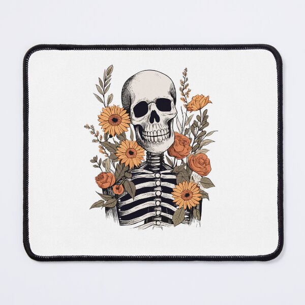 Item preview, Hand Drawn Halloween Skeleton with Flowers - Halloween Design designed and sold by Just-Flowers.