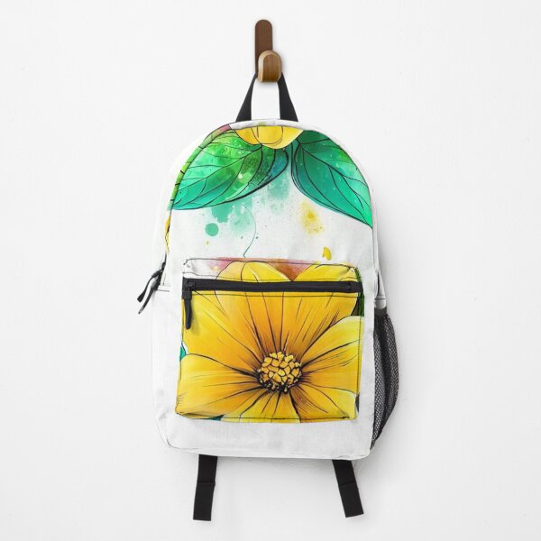 Item preview, Sunlit Blooms: Color Splashed Yellow Flower with Green Leaves designed and sold by ReplyGirl.