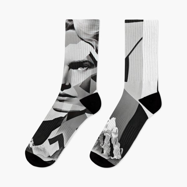 Artikelvorschau, Black & White Bauhaus Portrait in Front of the Alps entworfen und verkauft von ArtificialGenes.