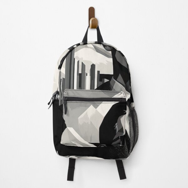Item preview, Black & White Bauhaus Portrait in Front of the Alps designed and sold by ArtificialGenes.