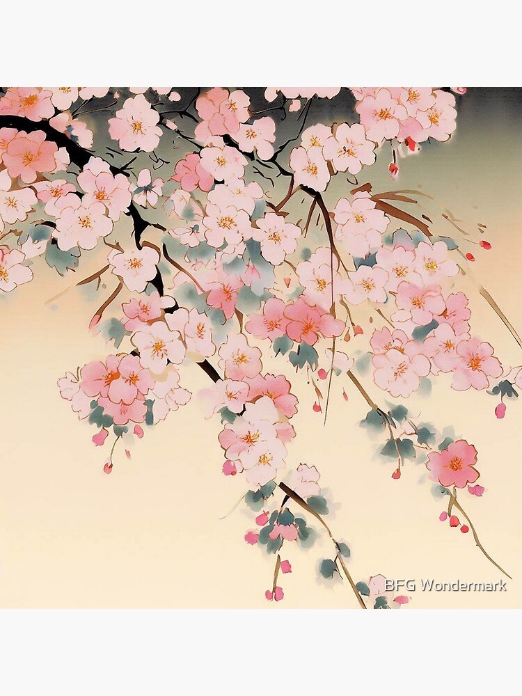 Japanese Ukiyo-e Art Sakura Cherry Blossoms 3