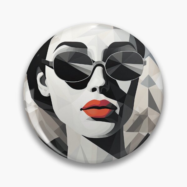 Item preview, Black & White Bauhaus Portrait in Front of the Alps designed and sold by ArtificialGenes.