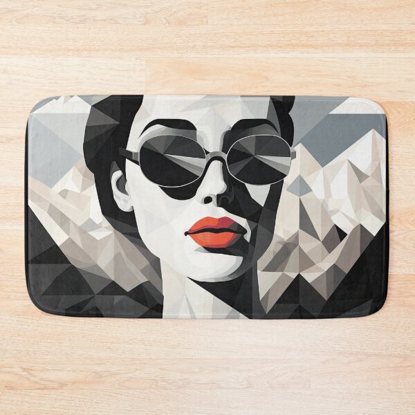 Item preview, Black & White Bauhaus Portrait in Front of the Alps designed and sold by ArtificialGenes.