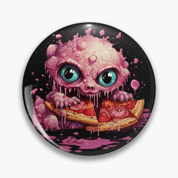 Item preview, Cute pink pizza monster designed and sold by Jaro90.