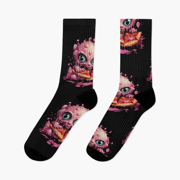 Item preview, Cute pink pizza monster designed and sold by Jaro90.