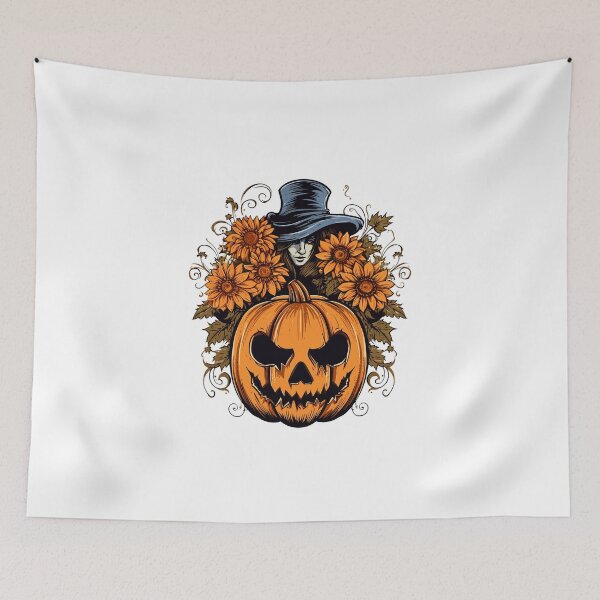 Item preview, Halloween Floral Witch with Spooky Pumpkin - Halloween Design designed and sold by Just-Flowers.