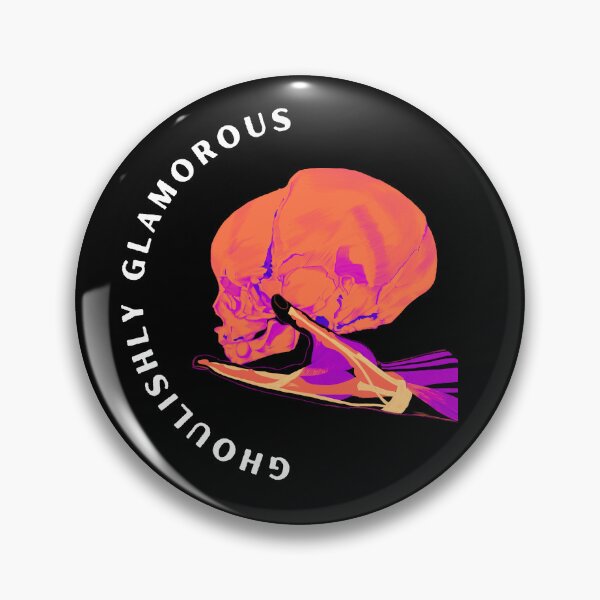 Item preview, Design for Halloween Ghoulishly Glamorous: Skull on Skinless Hand in terrifying colors - pop art designed and sold by Carola-art.