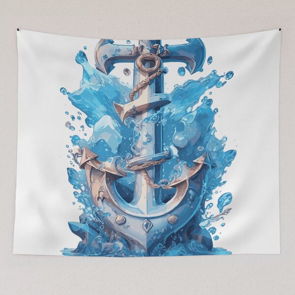 Item preview, Anchor with water splashes designed and sold by biiid.