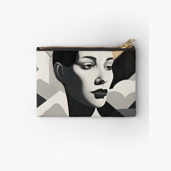 Item preview, Black & White Bauhaus Portrait in Front of the Alps designed and sold by ArtificialGenes.