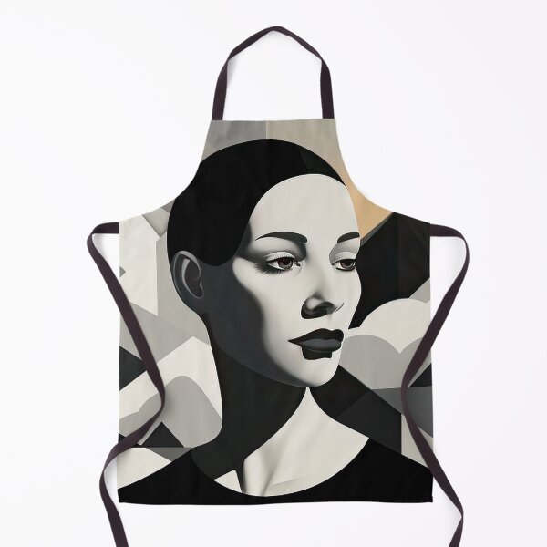 Item preview, Black & White Bauhaus Portrait in Front of the Alps designed and sold by ArtificialGenes.