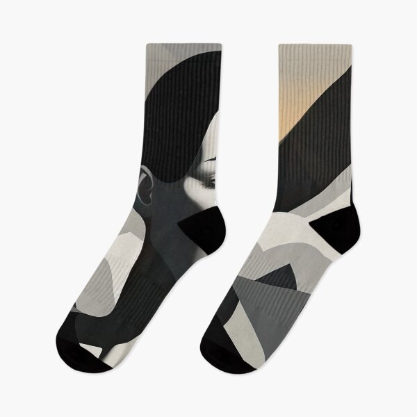 Item preview, Black & White Bauhaus Portrait in Front of the Alps designed and sold by ArtificialGenes.