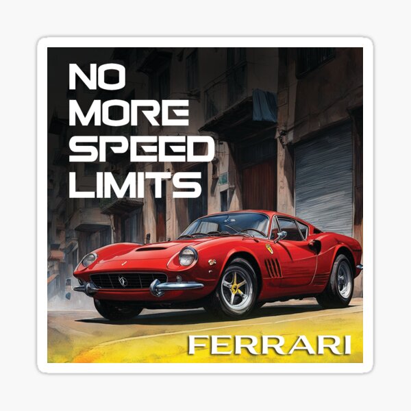 Sports Car Sticker 3x3 Sticker
