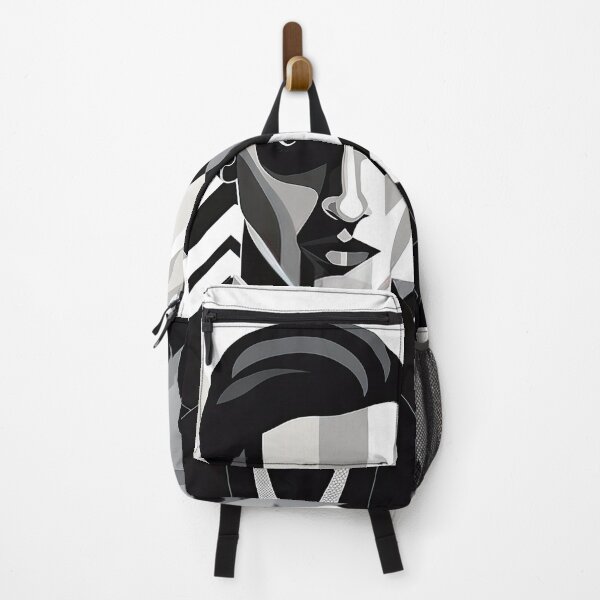 Item preview, Black & White Bauhaus Portrait in Front of the Alps designed and sold by ArtificialGenes.