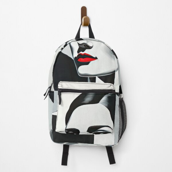 Item preview, Black & White Bauhaus Portrait in Front of the Alps designed and sold by ArtificialGenes.