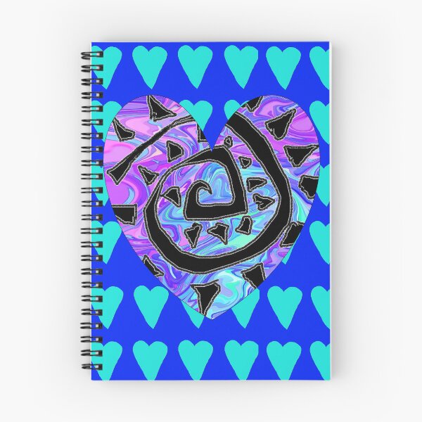 Item preview, Purple Heart Graffiti Hearts blue Pop Art  designed and sold by LowEndGraphics.