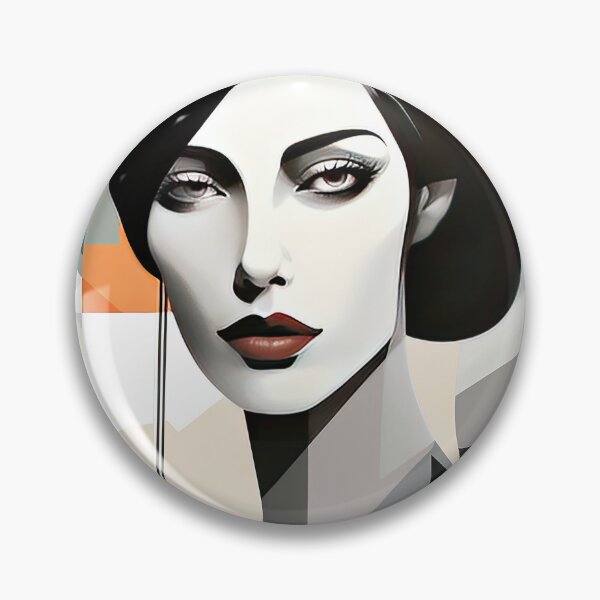 Item preview, Black & White Bauhaus Portrait in Front of the Alps designed and sold by ArtificialGenes.