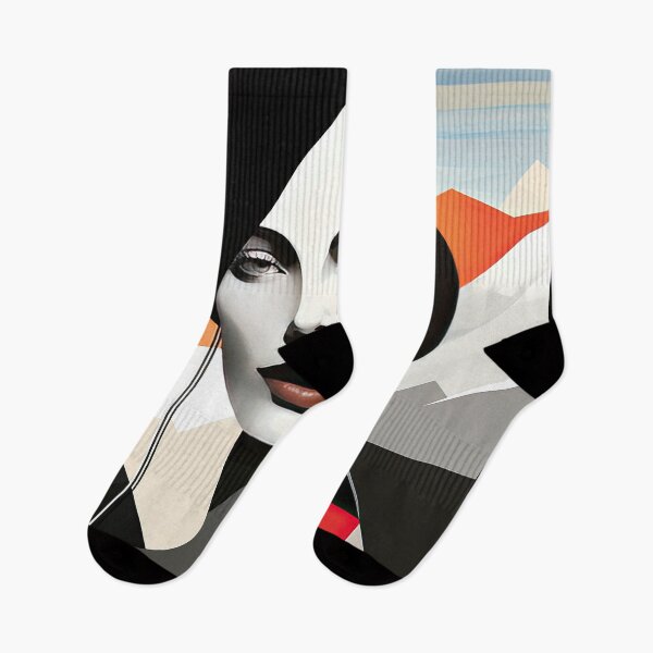 Item preview, Black & White Bauhaus Portrait in Front of the Alps designed and sold by ArtificialGenes.