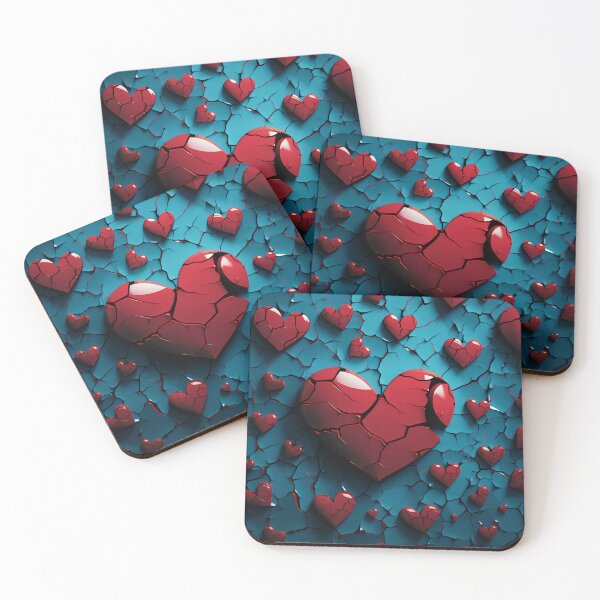 Item preview, 3D Hearts: Shattered Emotions designed and sold by Brendon987.