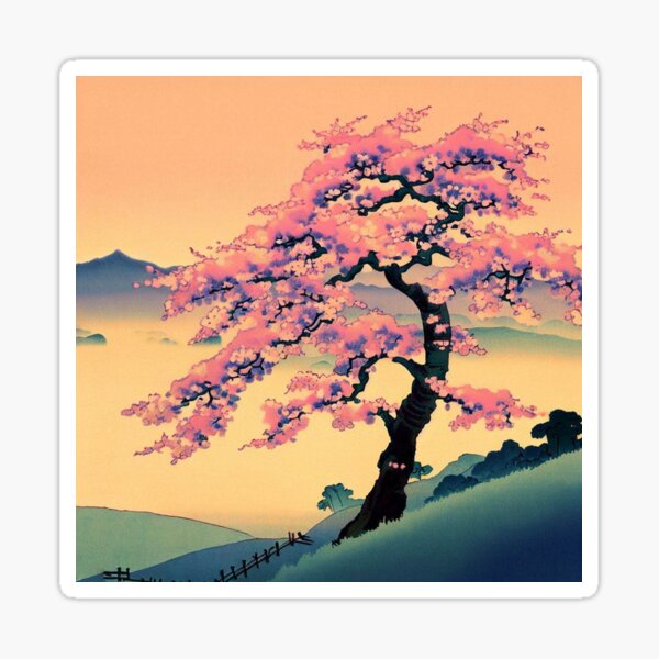 Item preview, Japanese Ukiyo-e Art Sakura Cherry Blossoms 5 designed and sold by Wildlife Cornucopia.