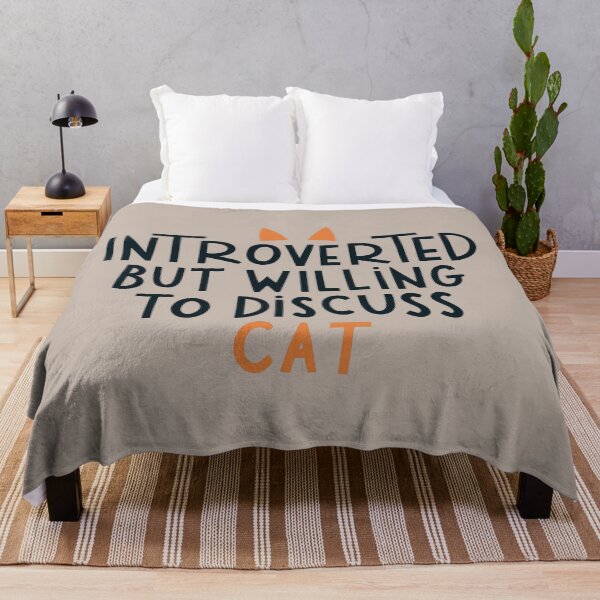 Item preview, Introverted but willing to discuss cat designed and sold by JadesignFang.