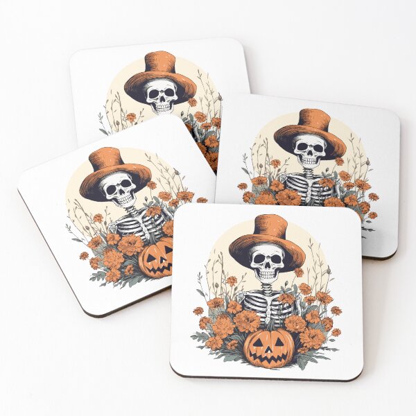 Item preview, Hand Drawn Halloween Spooky Skeleton with Flowers - Halloween Design designed and sold by Just-Flowers.
